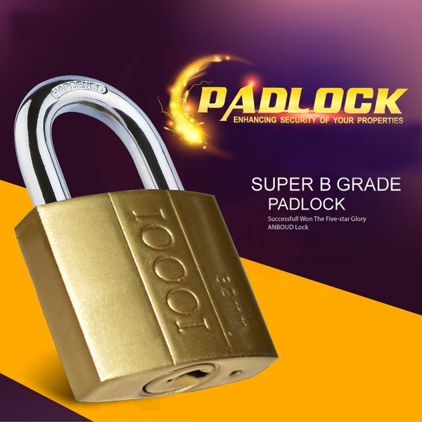 Safelix multipurpose brass padlock, perfect for securing lockers and bags.