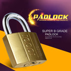 Safelix multipurpose brass padlock, perfect for securing lockers and bags.