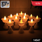 Decorative lighting set with flameless white LED water sensor diyas