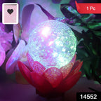 Color changing LED night lamp shaped as crystal lotus decorative light
