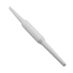 Close-up of the smooth surface of the plastic roti roller pin.