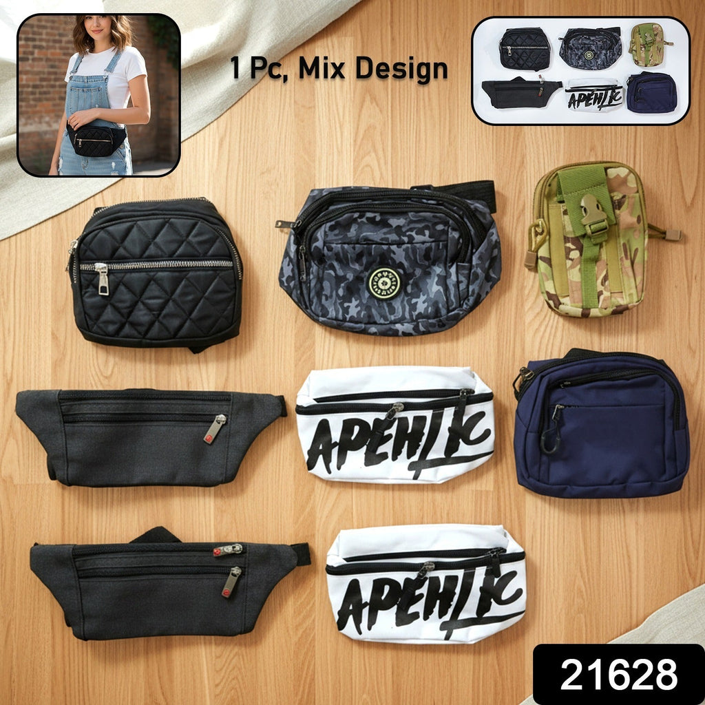 Adjustable strap multipurpose waist bag for travel and outdoor activities