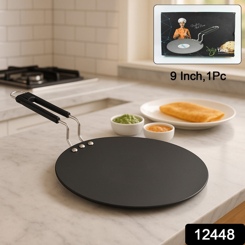 Compact iron base non-stick roti tawa for quick cooking