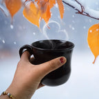 Several durable plastic coffee mugs arranged, showing their smooth finish and vibrant colors.