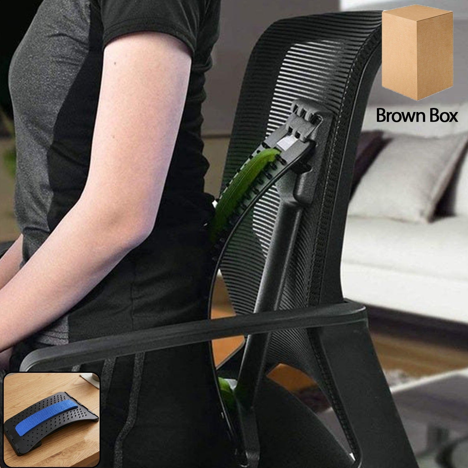 Ergonomic multi-level back stretcher device for spine pain relief and posture correction.