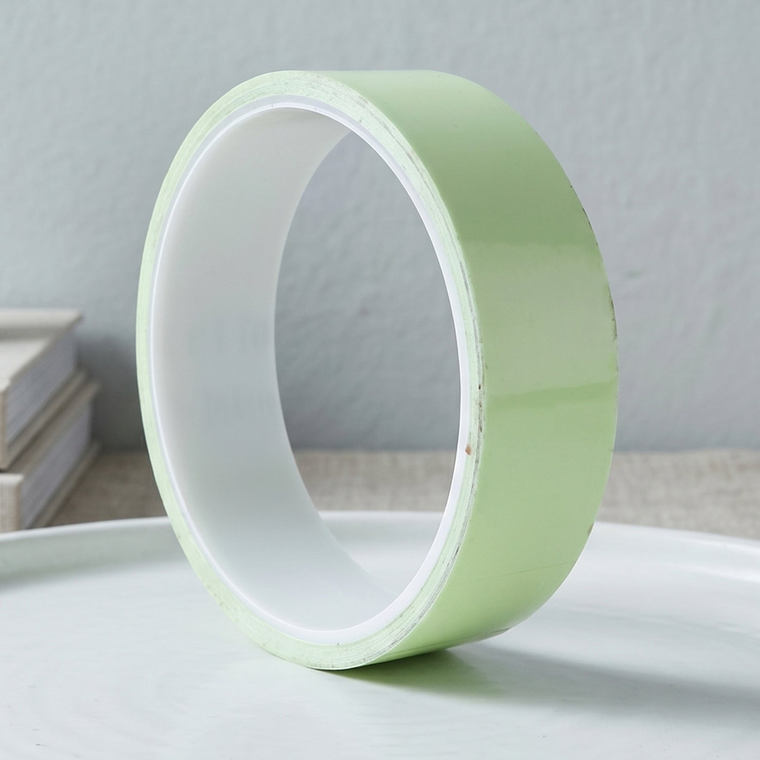 White background shot of adhesive tape roll for packaging