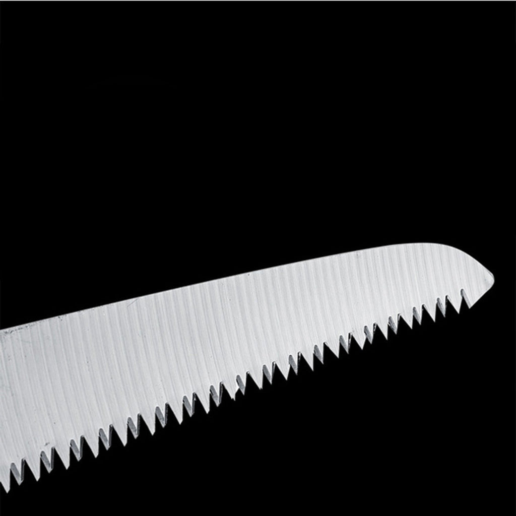 Detailed shot highlighting the durable construction of the tree pruning saw.