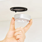 Side view of the energy-efficient cordless LED touch lamp.