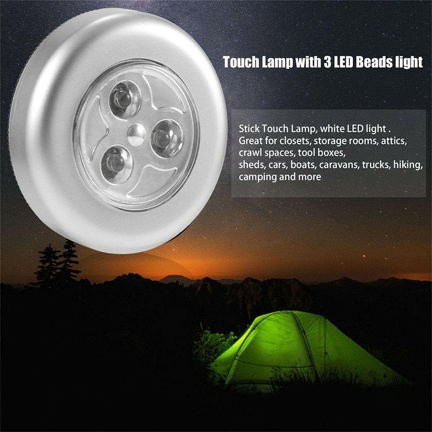 Compact LED stick light, highlighting its sleek design.