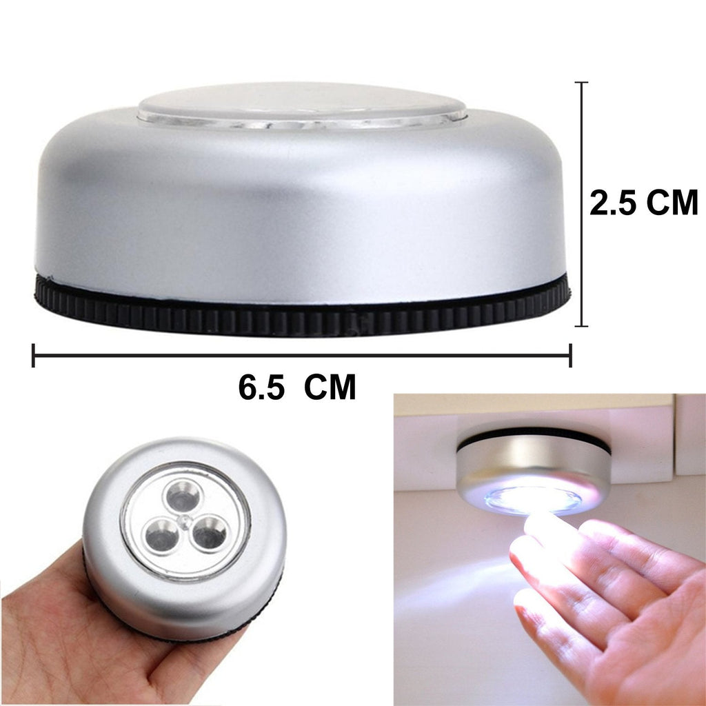Detailed view showing the simple tap functionality of the LED light.