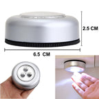 Detailed view showing the simple tap functionality of the LED light.