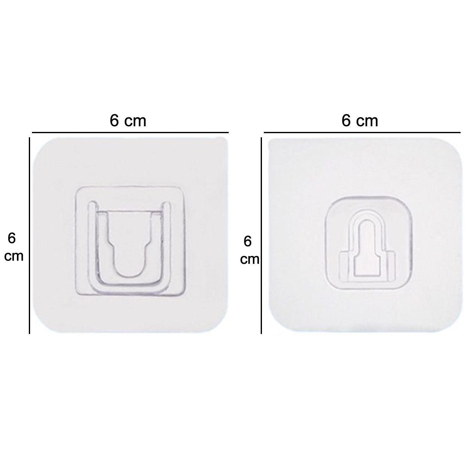 A robust heavy-duty adhesive hook in use, holding multiple items securely.