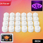 Flameless LED tealights glowing warmly, creating a cozy ambiance.