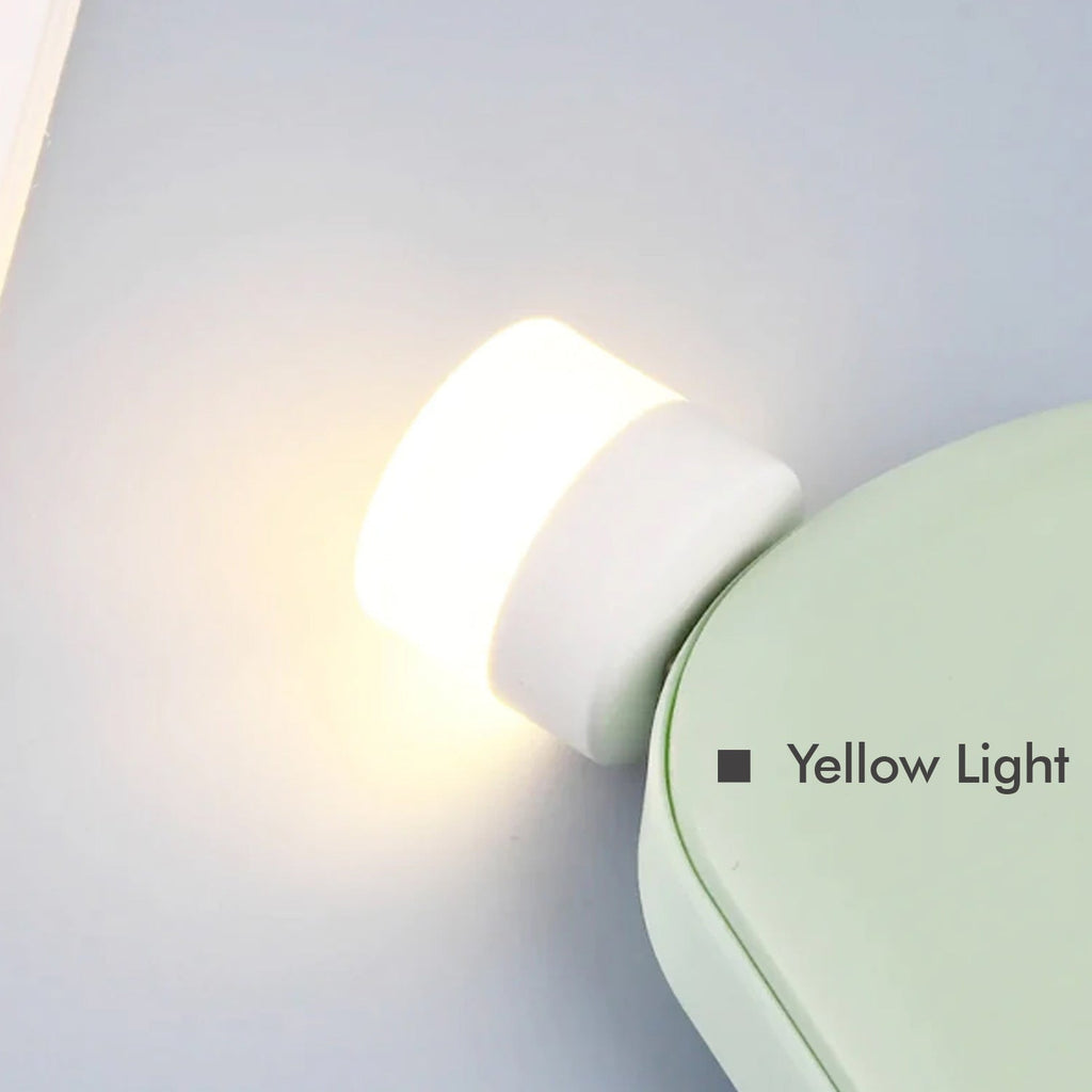 Energy-efficient yellow USB LED bulb, versatile for various spaces.