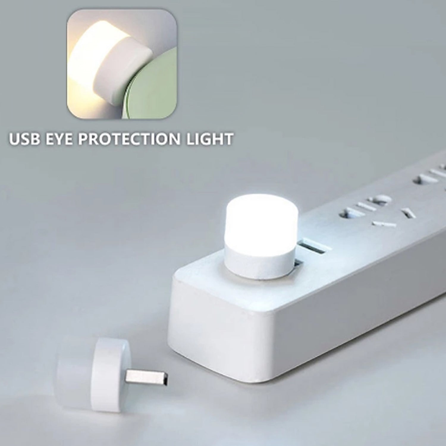 Vibrant yellow USB LED bulb showcasing its compact design and brightness.