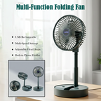 Folded USB powered desk fan perfect for travel and office use