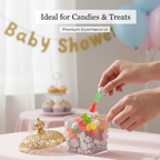 Plastic candy container perfect for baby shower treats