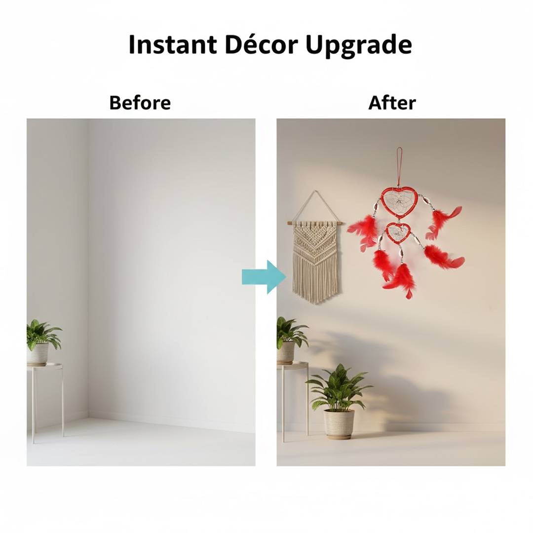 Handcrafted wind chimes creating relaxing sounds for home ambiance