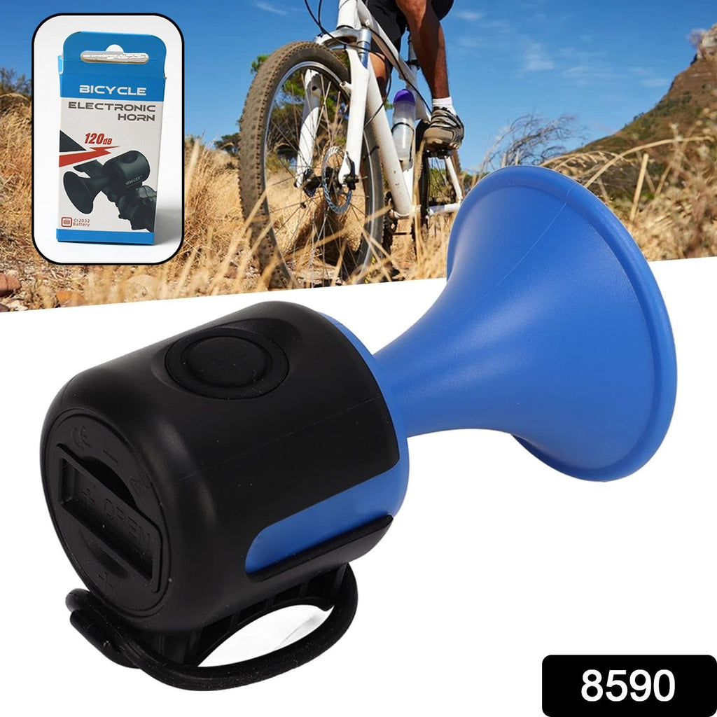 Close-up of the easy-to-press button on the electric bicycle horn for quick alerts.
