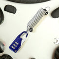 3-digit combination anti-theft padlock featuring built-in wire cable for security