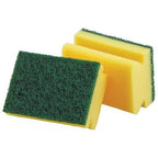 Close-up of the textured nylon scrub pad on the Bathora 2-in-1 cleaning sponge.
