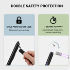 Comparison scale showing size of the FirePot flexible electric arc lighter
