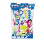 Overhead view of the complete multicolour Kids Doctor Set laid out on a clean surface.