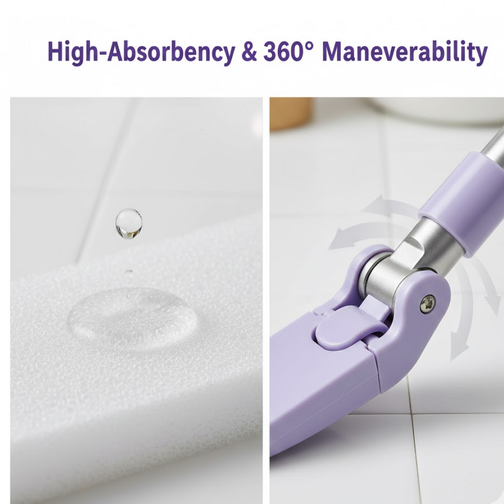 Velvet Wipe Mini Mop being used to clean a kitchen countertop surface.