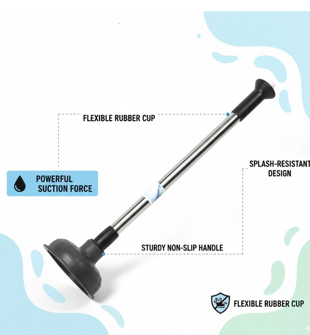 Diagram illustrating the dimensions and weight of the drain unblocker pump.