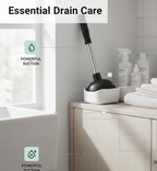 Instructional image for effectively using the drain unblocker pump on a toilet.
