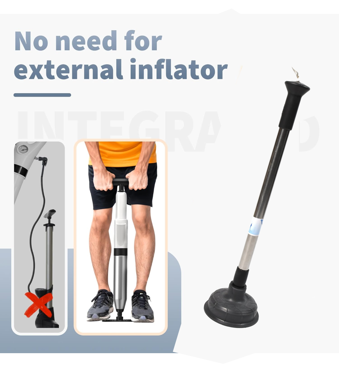 Infographic highlighting the key benefits and features of the drain unblocker pump.