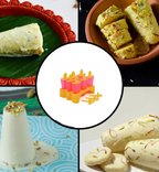 Plastic kulfi moulds neatly arranged for efficient freezer storage.