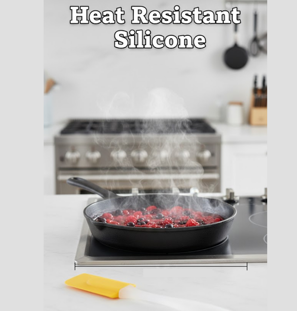 Silicone spatula ideal for baking and spreading tasks in the kitchen