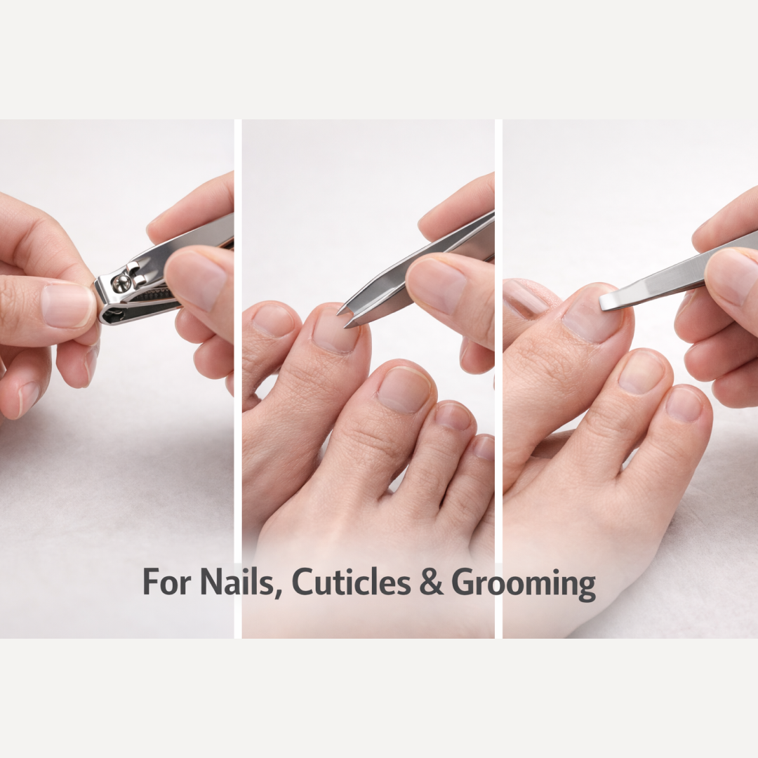 AuriGlam travel manicure kit showcasing its compact and portable design.