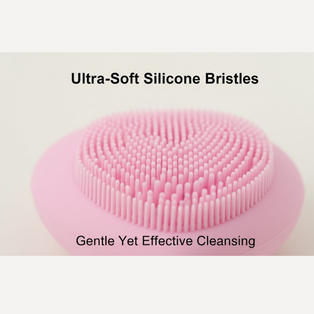 Silicone face scrubber with visible vibration function.