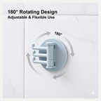 Detailed view of the punch-free adhesive wall hook showing its three foldable arms.