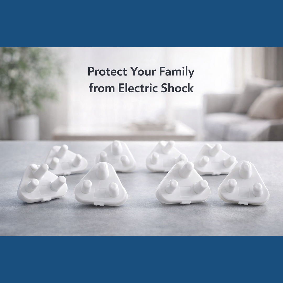 Easy installation guide for the electric plug safety cover.