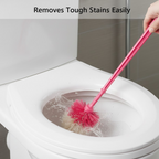 Side view showcasing the durable plastic construction of the toilet brush.
