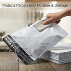 FERVENT brand label detail on a tamper proof courier bag.