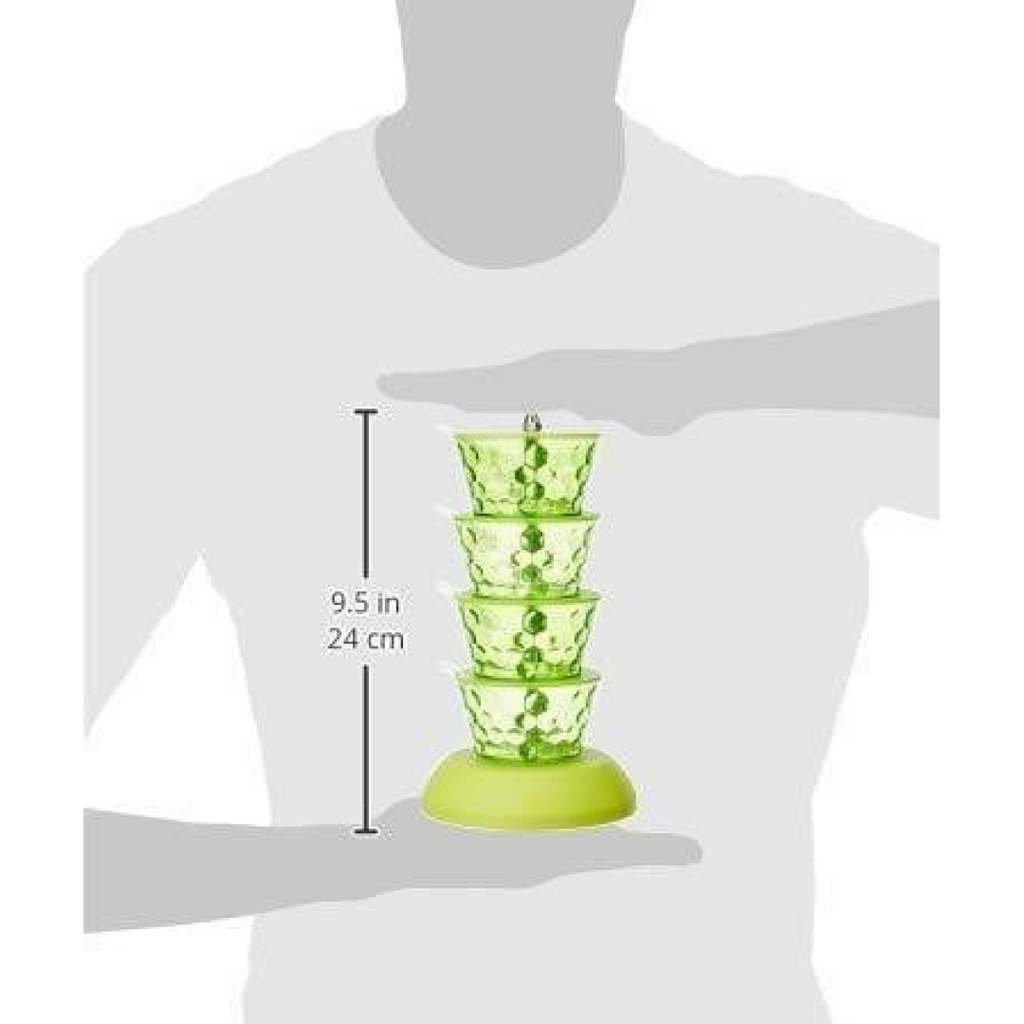 CookAura rotating pickle rack displayed with various contents.