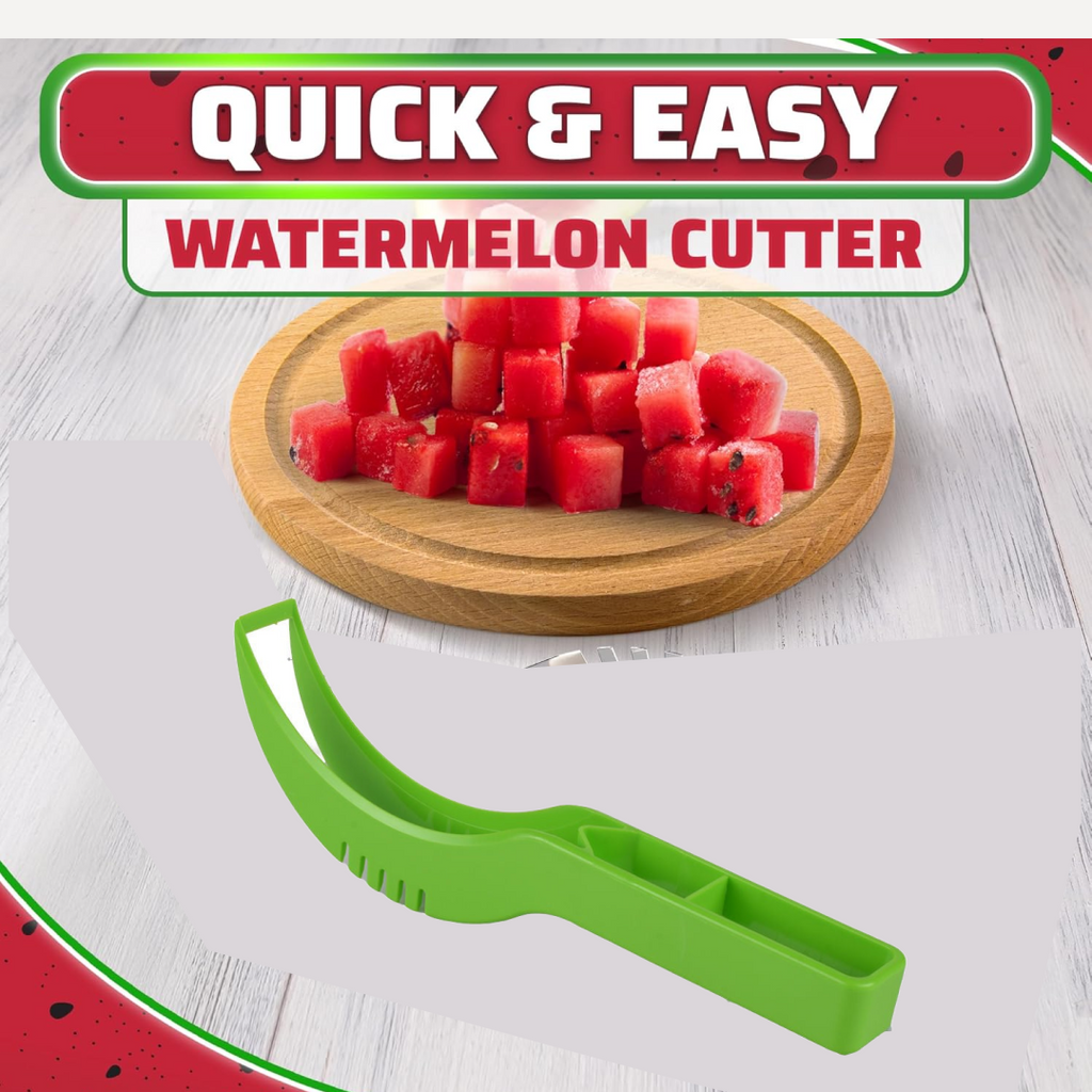 Step-by-step guide demonstrating how to use the watermelon slicer effectively.
