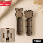 Close up of self stick push pull helper for furniture without drilling