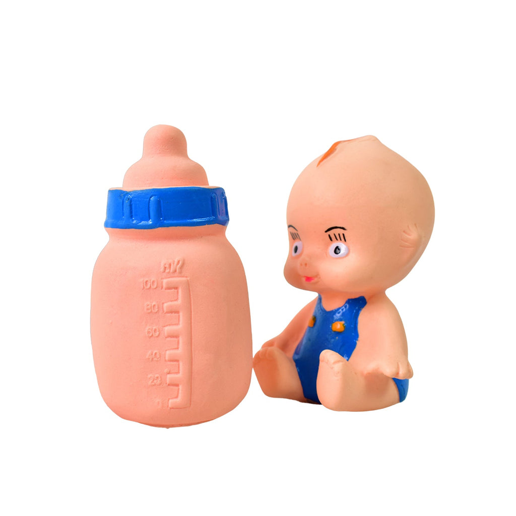 Illustrative graphic detailing the dimensions and weight of the Aditi baby toy set.