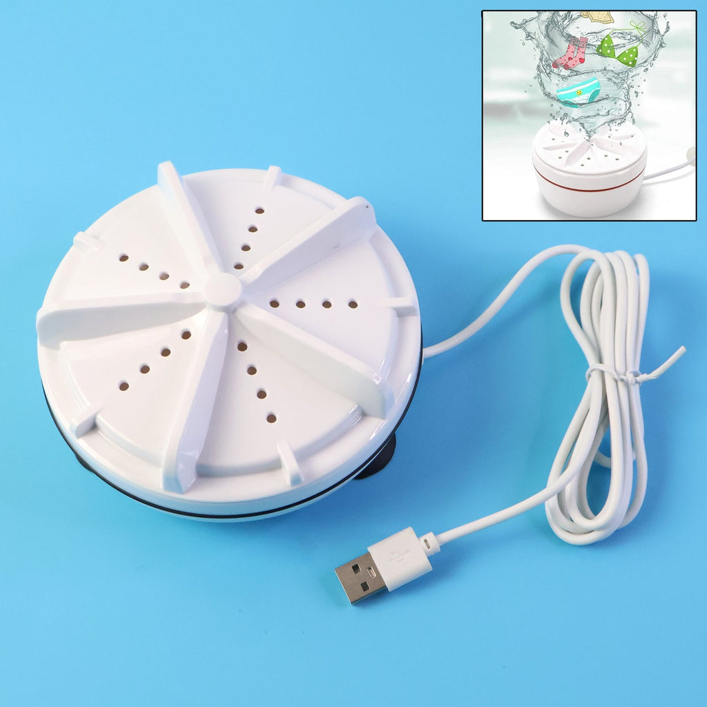 Top view of compact and lightweight USB mini washing machine