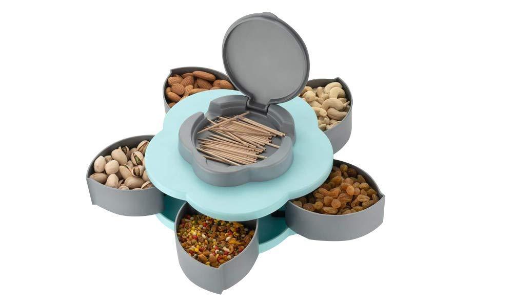 Smart candy box with a rotating lid, demonstrating easy access to snacks.
