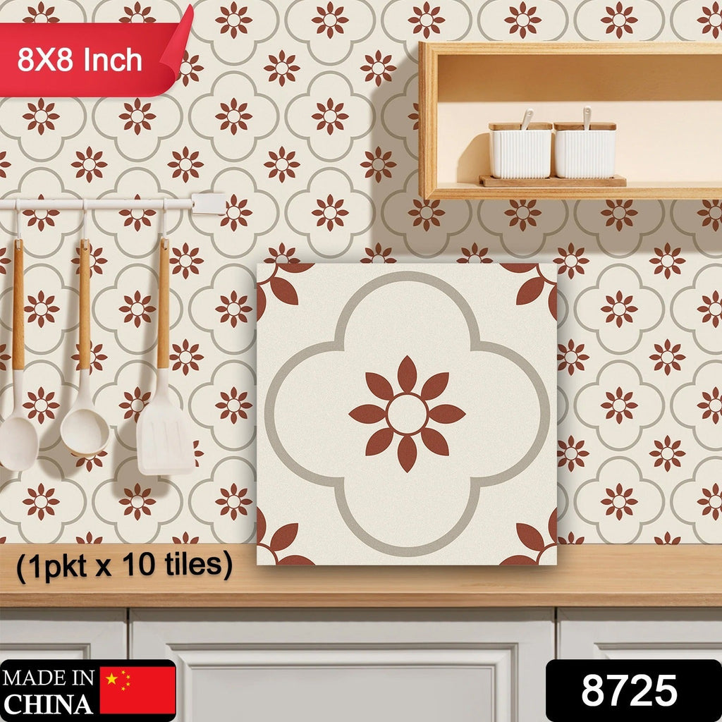 Plain white background showcasing the texture and quality of a single tile sticker.