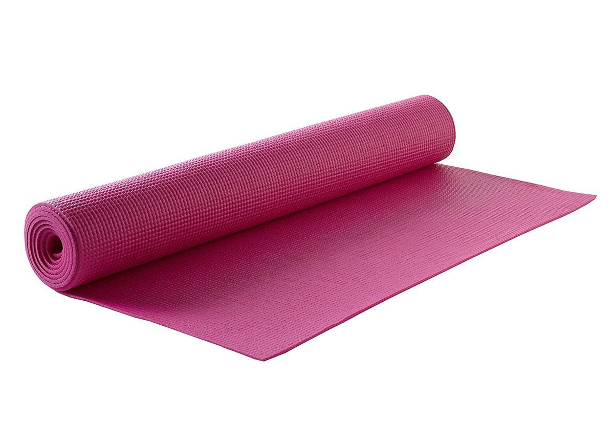 Top-down view of the non-slip exercise mat, showcasing its generous size.