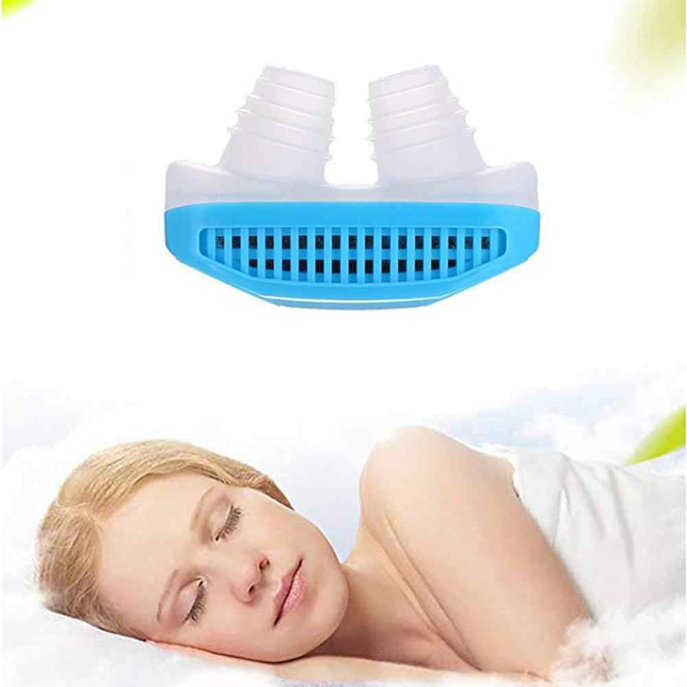 2-in-1 Anti-Snoring Nose Clip with air purification, shown from the front.