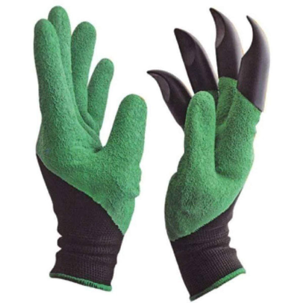 Vibrant mixed-color garden gloves, perfect for comfortable and efficient planting.