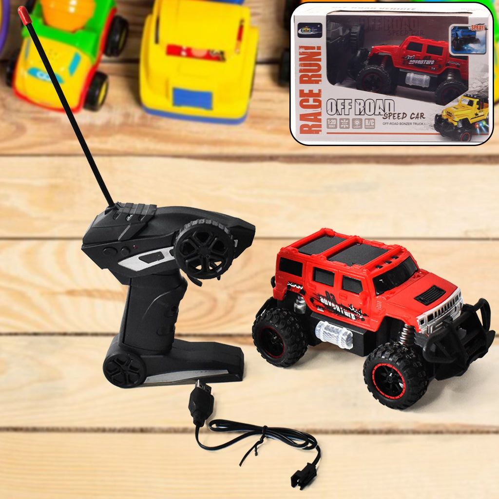 Side view of the Mist Spray Race Car Toy demonstrating its powerful 4WD climbing ability.